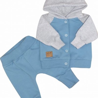 Tepláková súprava s kapucňou Magic Kazum, modrá/sivá