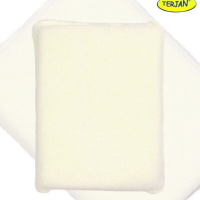 TERJAN: Ecru hubka s froté obalom