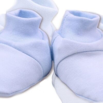 TERJAN: BAVLNA svetlomodré topánočky/ponožky