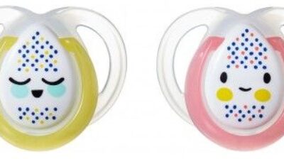 Tommee Tippee: Cumlík Night Time 0-6m (ružová/žltá)