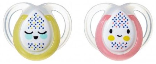 Tommee Tippee: Cumlík Night Time 0-6m (ružová/žltá)