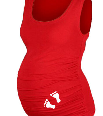 Top, tielko Dana s potlačou Nožičiek - červené, vel´. L/XL