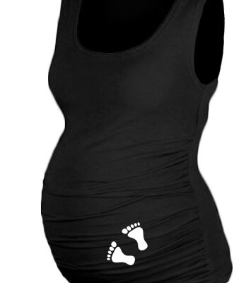 Top, tielko Dana s potlačou Nožičiek - čierne, vel´. L/XL