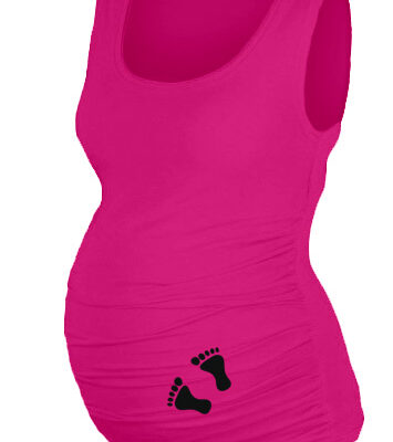 Top, tielko Dana s potlačou Nožičiek - púdrovo ružová, vel´. L/XL