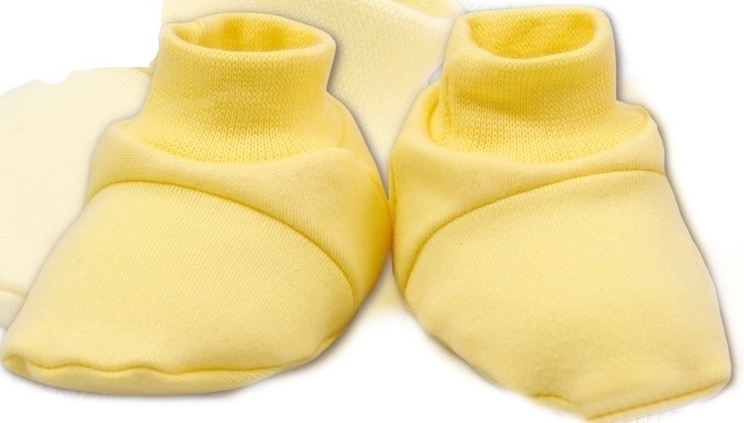 BAVLNA: Krémové topánočky/ponožky