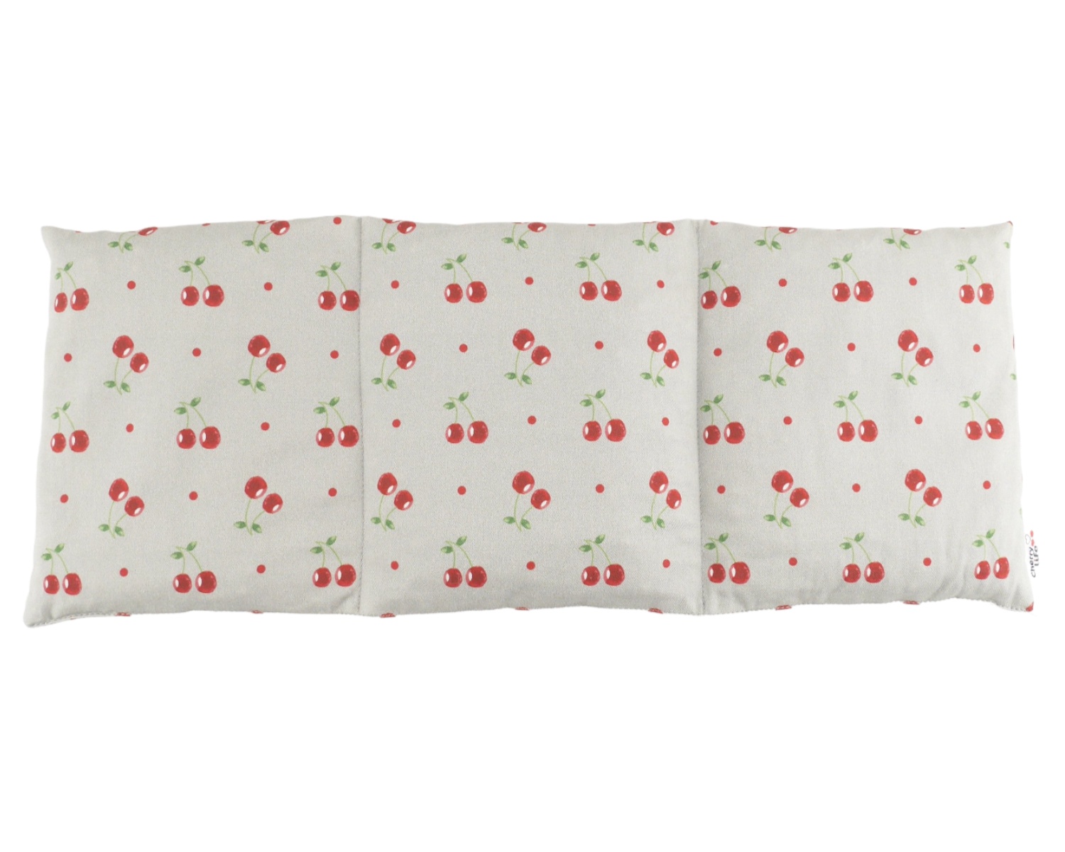 Trojkomorový nahrievací pás s čerešňovými kôstkami, termofor - Cherry life, sivý
