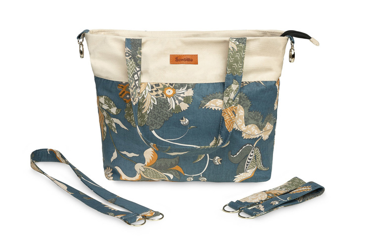 Veľká taška, na kočík aj do pôrodnice, velvet, Maroko