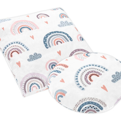 Veľký a malý nahrievací vankúšik termofor s čerešňovými kôstkami - Dúha