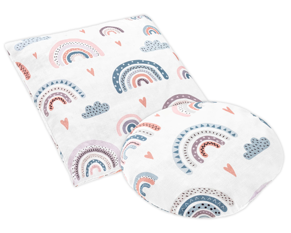 Veľký a malý nahrievací vankúšik termofor s čerešňovými kôstkami - Dúha