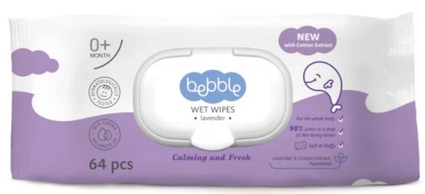 Vlhčené obrúsky s levanduľou (64ks)