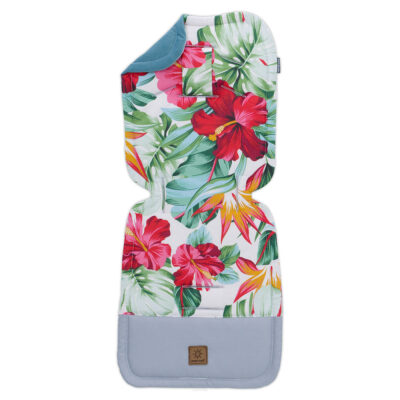 Vložka do kočíka prešívaný Velvet Kvety, nepálska zelená