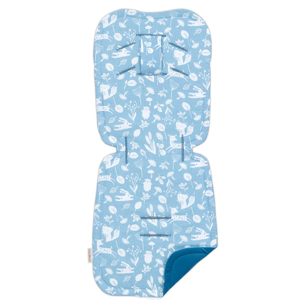 Vložka do kočíka prešívaný Velvet PREMIUM Les, jeans