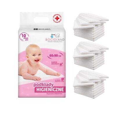 Výhodné balenie - Prebaľovacie podložky, jednorazové, 3x10ks, 60x90cm