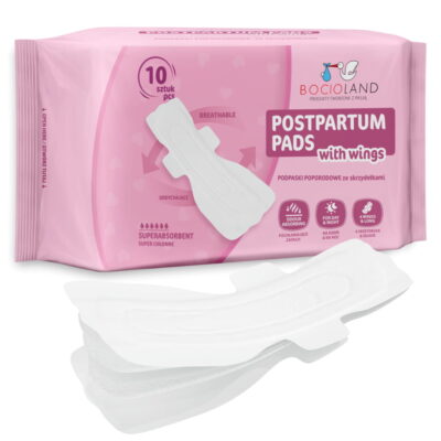 Vysoko absorpčné popôrodné vložky s krídelkami - 10ks