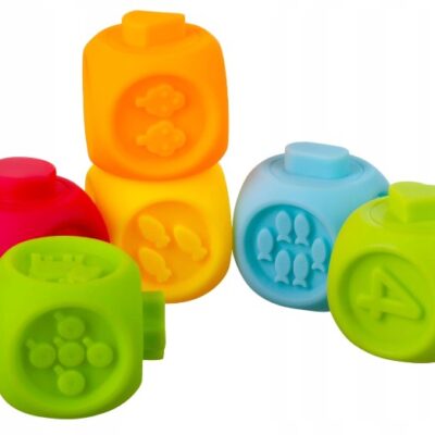 Vzdelávacie, edukačné farebné kocky - 6ks