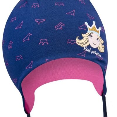 YO! Bavlnená čiapka Little Princess (granátová)