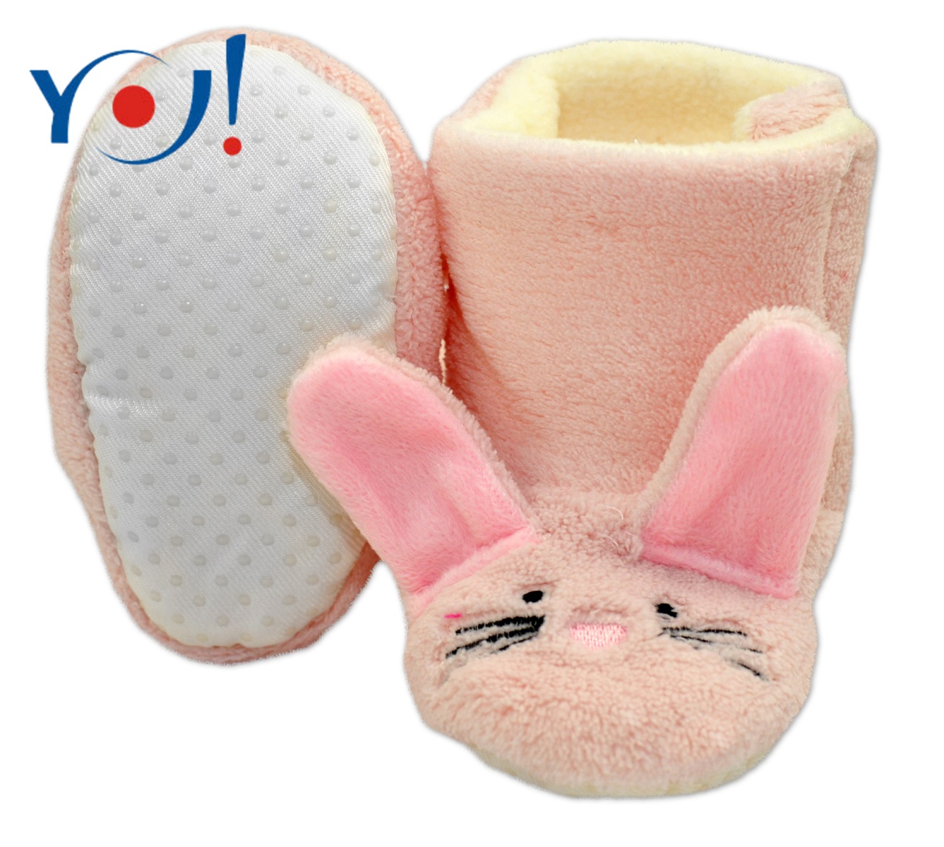 YO ! Zimné topánky/Šľapky polár YO! - králiček - sv. ružové