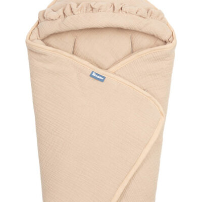 Zavinovačka 2v1 do autosedačky, kočíka, mušelín, bavlna, béžová