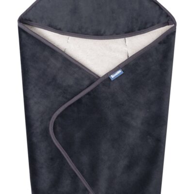 Zavinovačka do autosedačky plyšová, 75x75cm - grafit