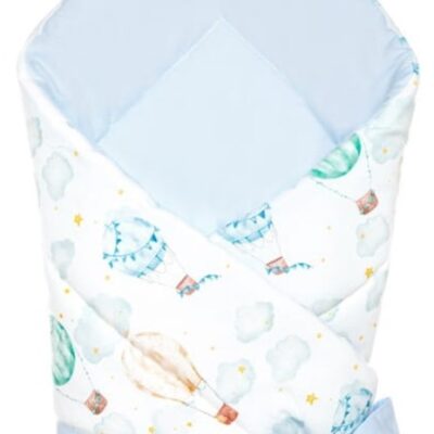 Zavinovačka pre bábätko Balóny, 70x70 cm, svetlo modrá