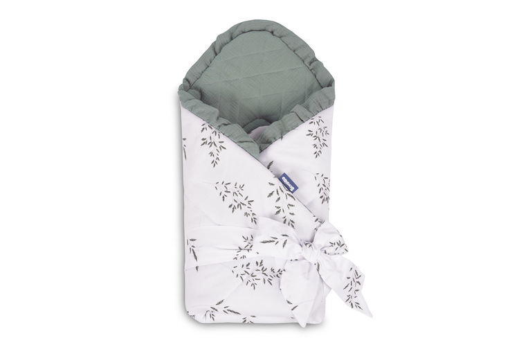 Zavinovačka pre bábätko, mušelín, bavlna Lúka, khaki, zelená