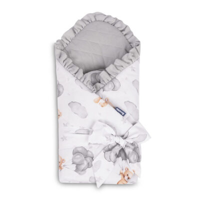 Zavinovačka pre bábätko, mušelín, bavlna Medvedík v šedej