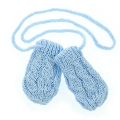 Zimné pletené rukavičky so vzorom (sv. modré)