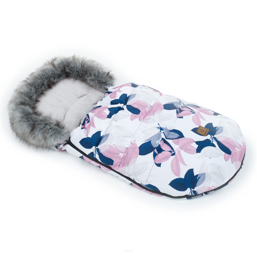 Zimný fusak Lux s kožušinkou, 50 x 100cm - šedá, granát