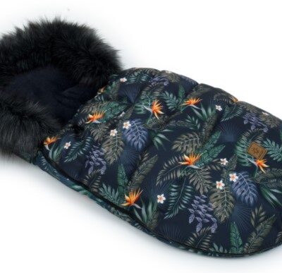 Zimný fusak Lux Kvety Tropic (čierny)