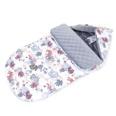 Zimný fusak Lux, Velvet, 48 x 90 cm Savana, šedá/bílá