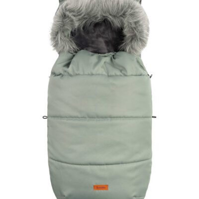 Zimný fusák s kožušinou 100x50cm, šalviovo zelený